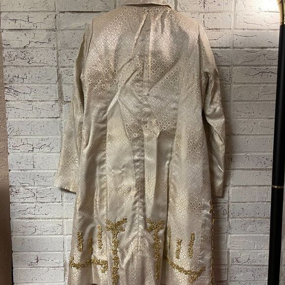 Sondra Falk Couture Gold Ivory Formal Jacket Dress – Size 4 (Designer, NWT) - Picture 3 of 16
